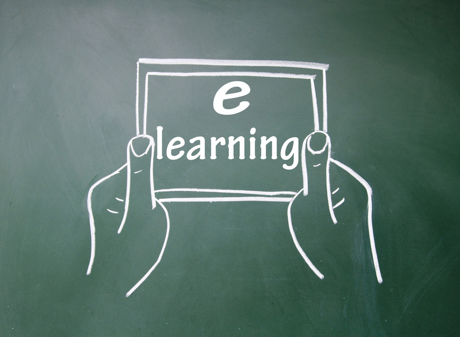 e-learning title and Tablet PC